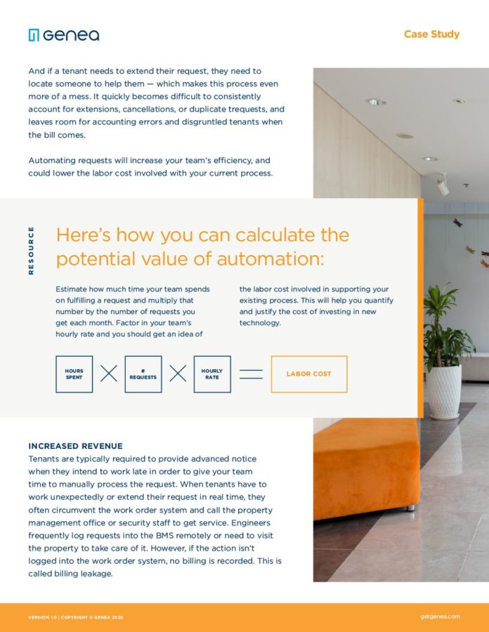 Genea product case study internal spread