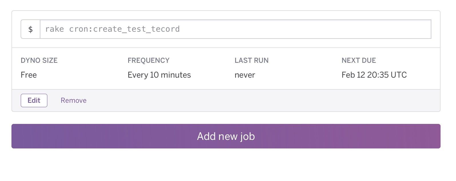 Screen of Heroku platform 15