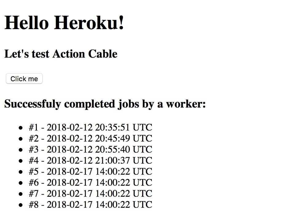 Screen of Heroku platform 17