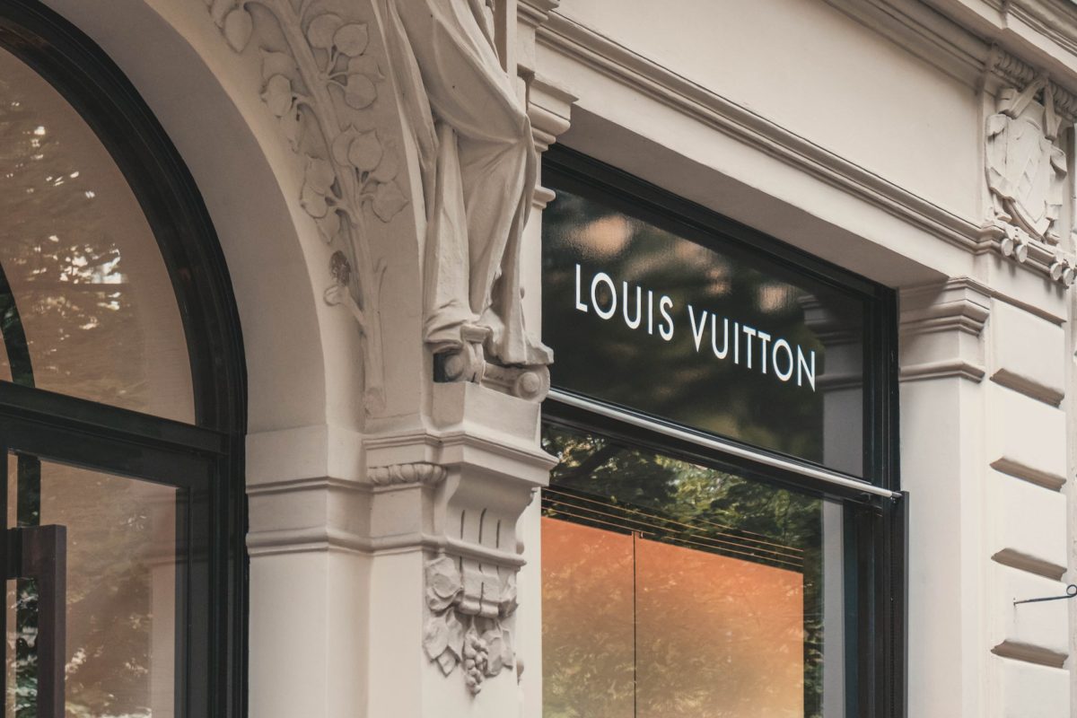 Louis Vuitton shop as an example of luxury brand - a store with elegant decor and merchandise creating a pleasant shopping experience