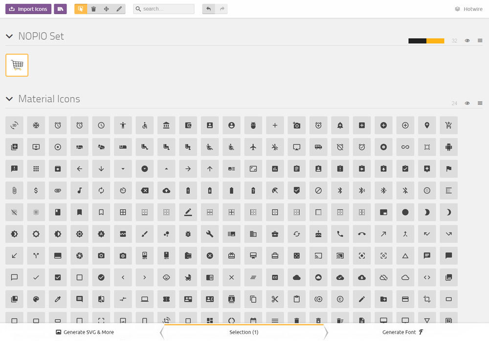 adding a custom icon in IcoMoon